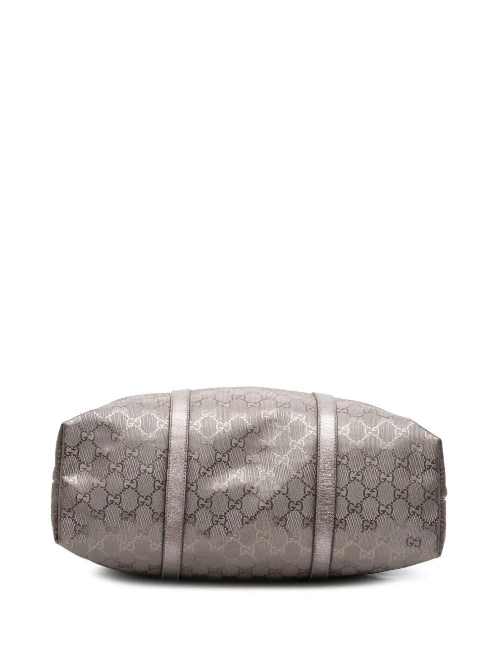 Pre-owned Gucci 2016-2025 Gg Imprime Joy Vertical Tote Bag In Gray