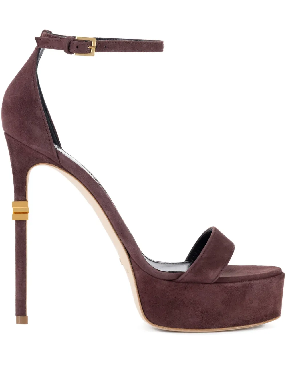 Elisabetta Franchi Sandalen met plateauzool Bruin