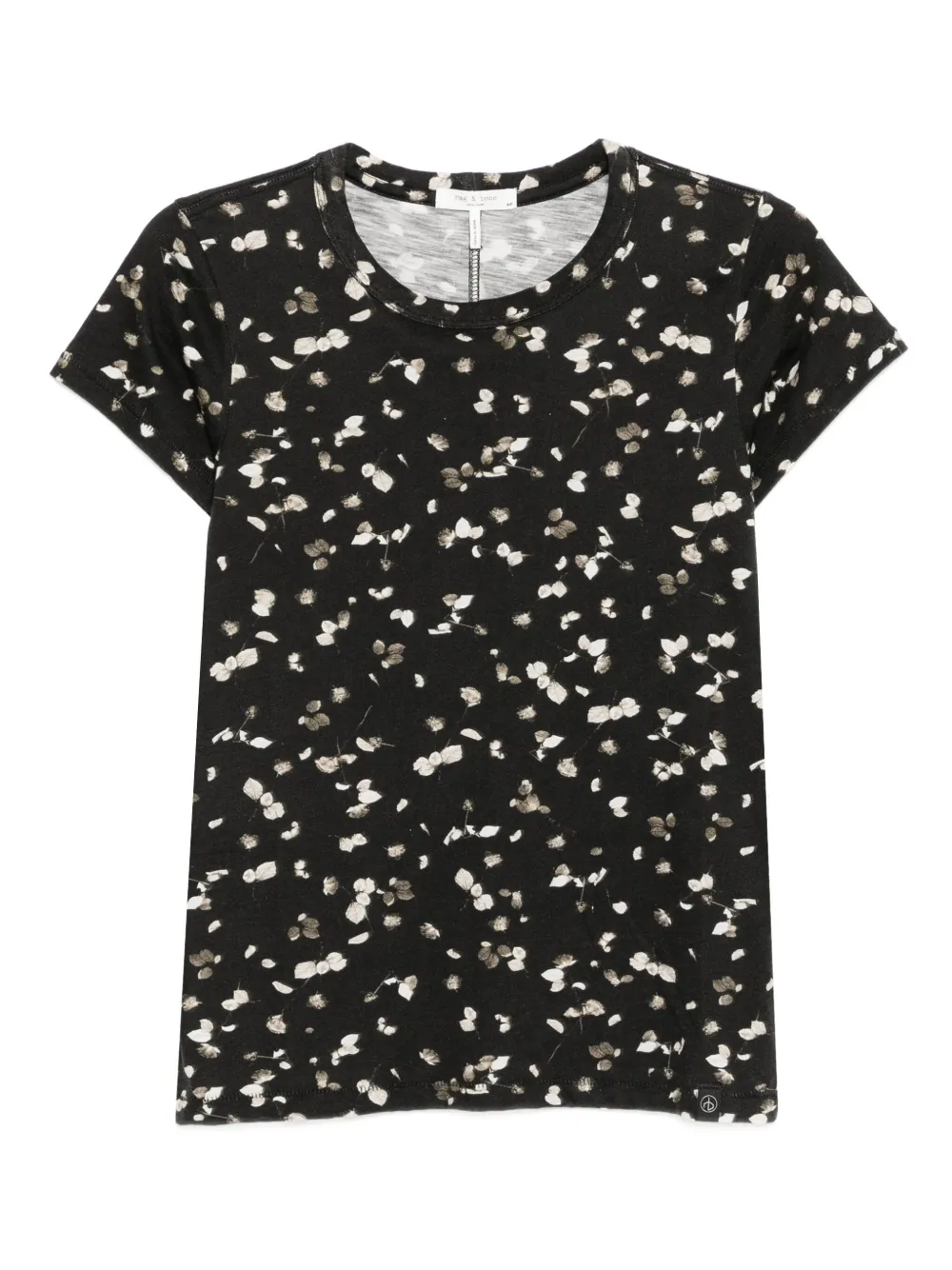 rag & bone playera con estampado floral | negro | Image 1