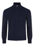 Lardini ribbed zip-up sweater - Blue