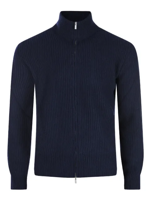 Lardini ribbed zip-up sweater