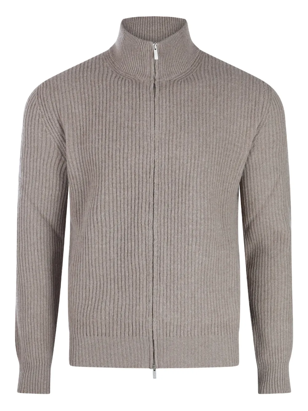 Lardini high-collar zip-up sweater | Brown | Image 1