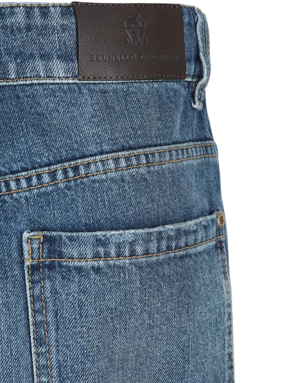 Brunello Cucinelli Contemporary Square jeans Blauw