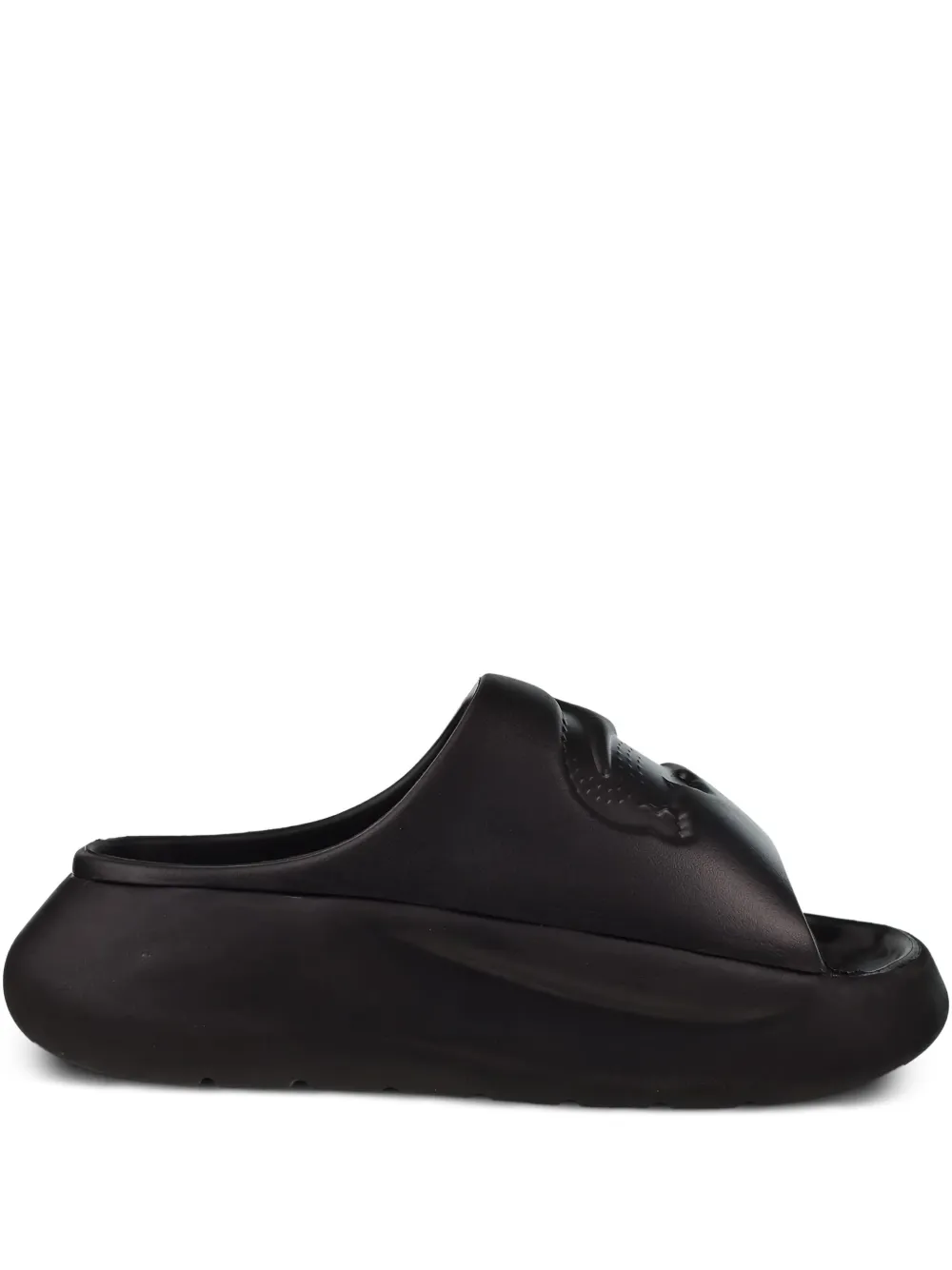 Lacoste Serve Slide 3.0 crocodile-logo sandals Black