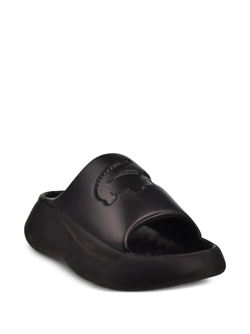 Lacoste Serve Slide 3.0 crocodile-logo sandals - Zwart