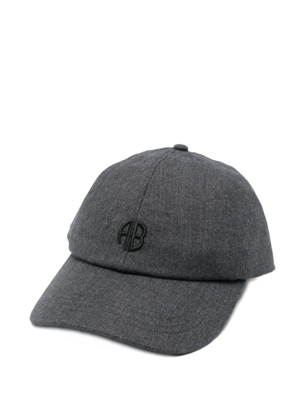 Anine Bing Monogram-embroidered Baseball Cap In Gray
