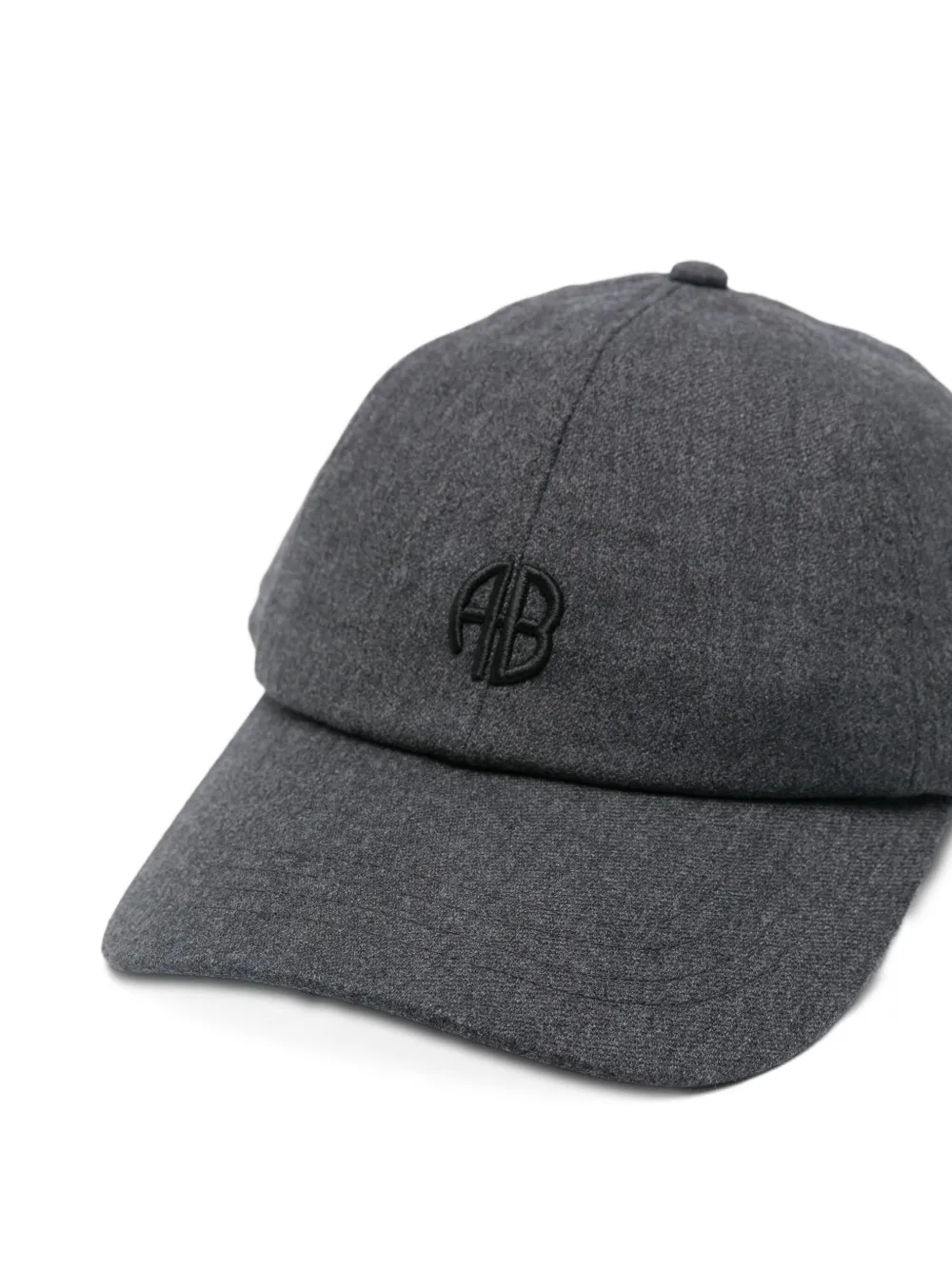 ANINE BING Honkbalpet met geborduurd monogram - Grijs