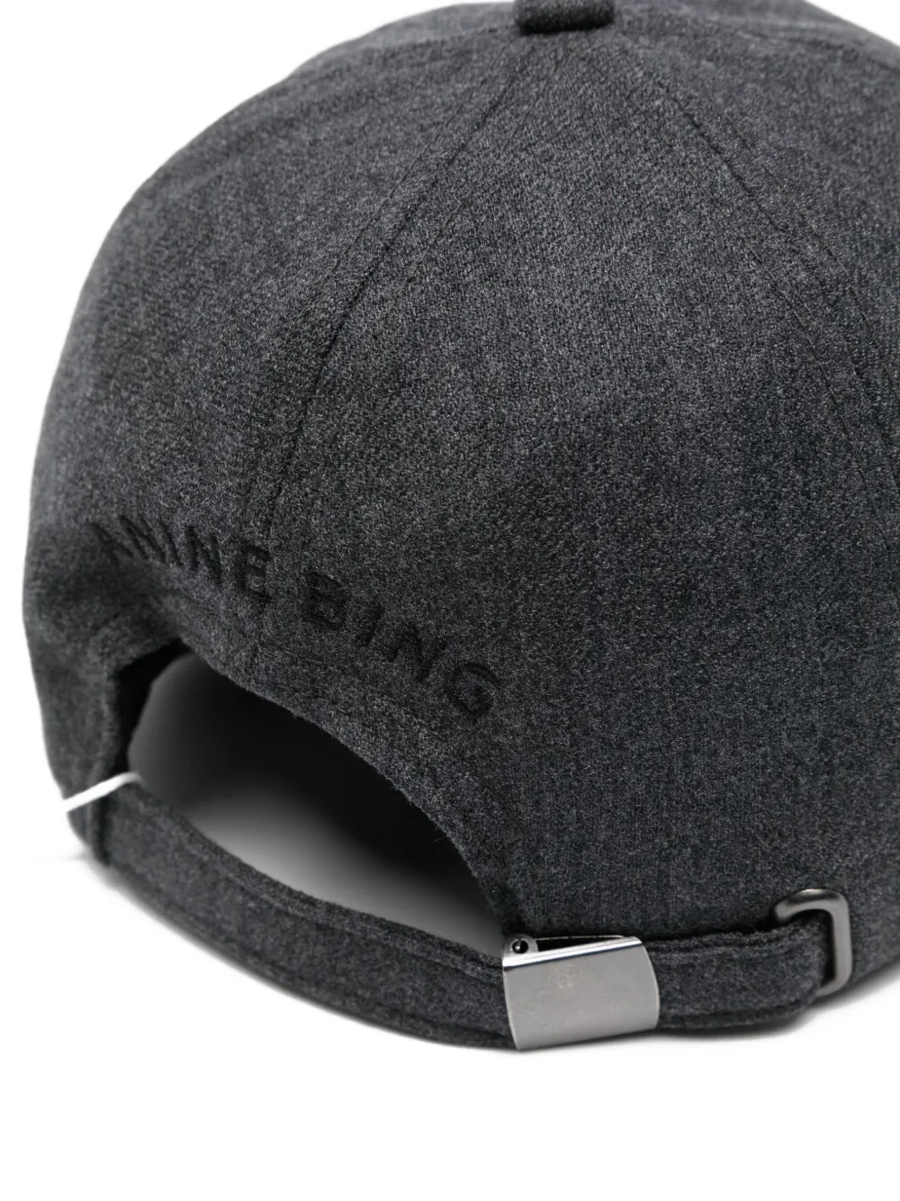 Anine Bing Monogram-embroidered Baseball Cap In Gray