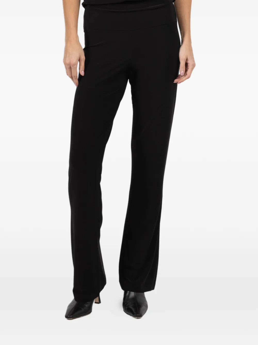 Norma Kamali boot-cut trousers - Nero