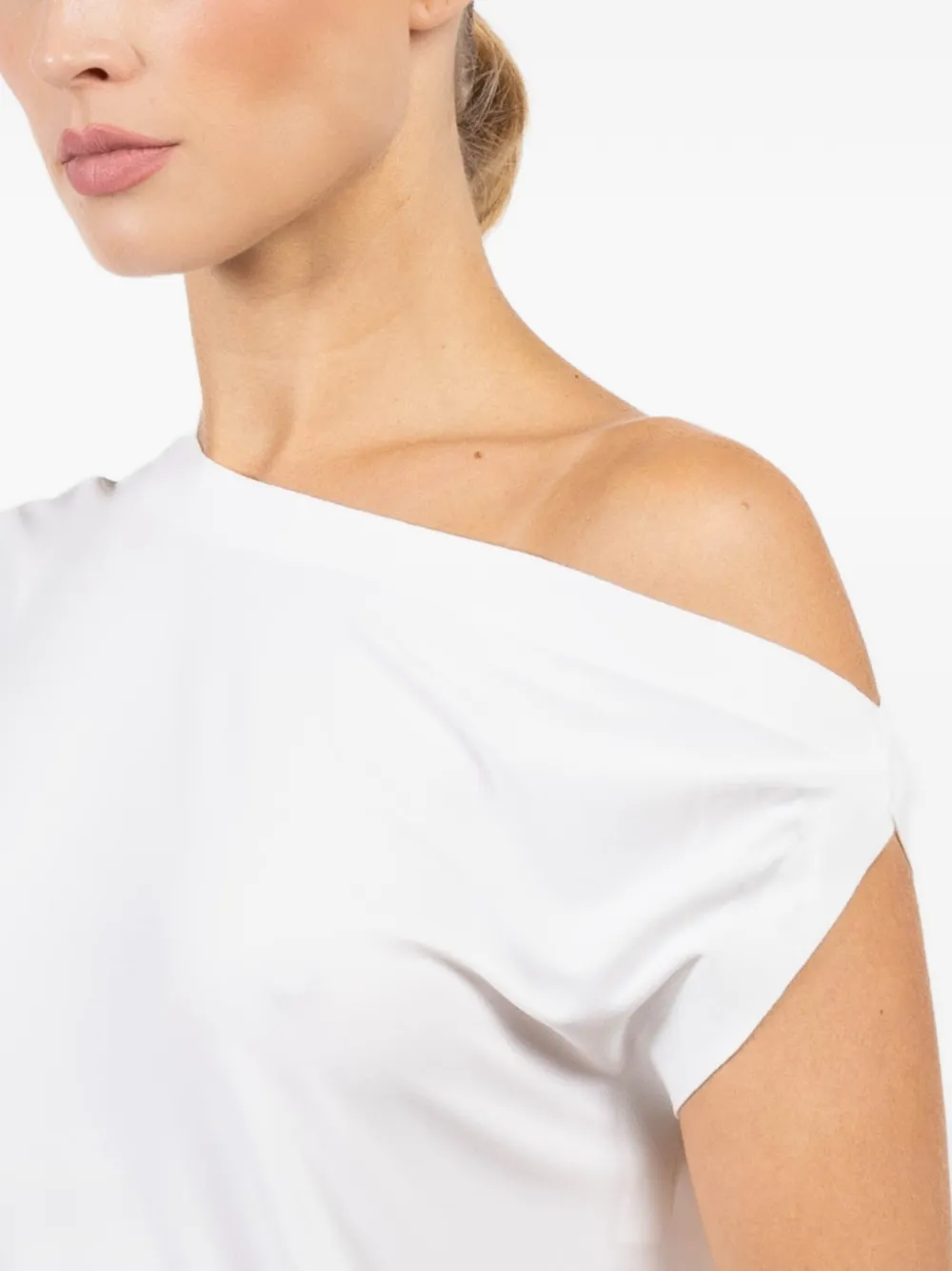 Norma Kamali Top met gedrapeerde schouders Wit
