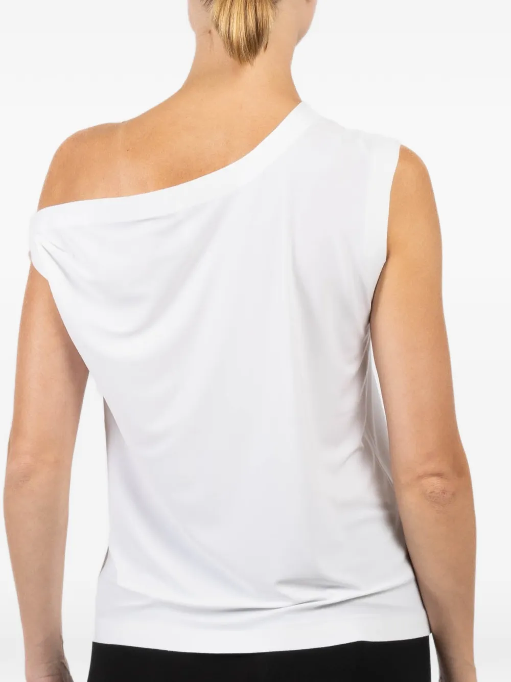 Norma Kamali Top met gedrapeerde schouders Wit