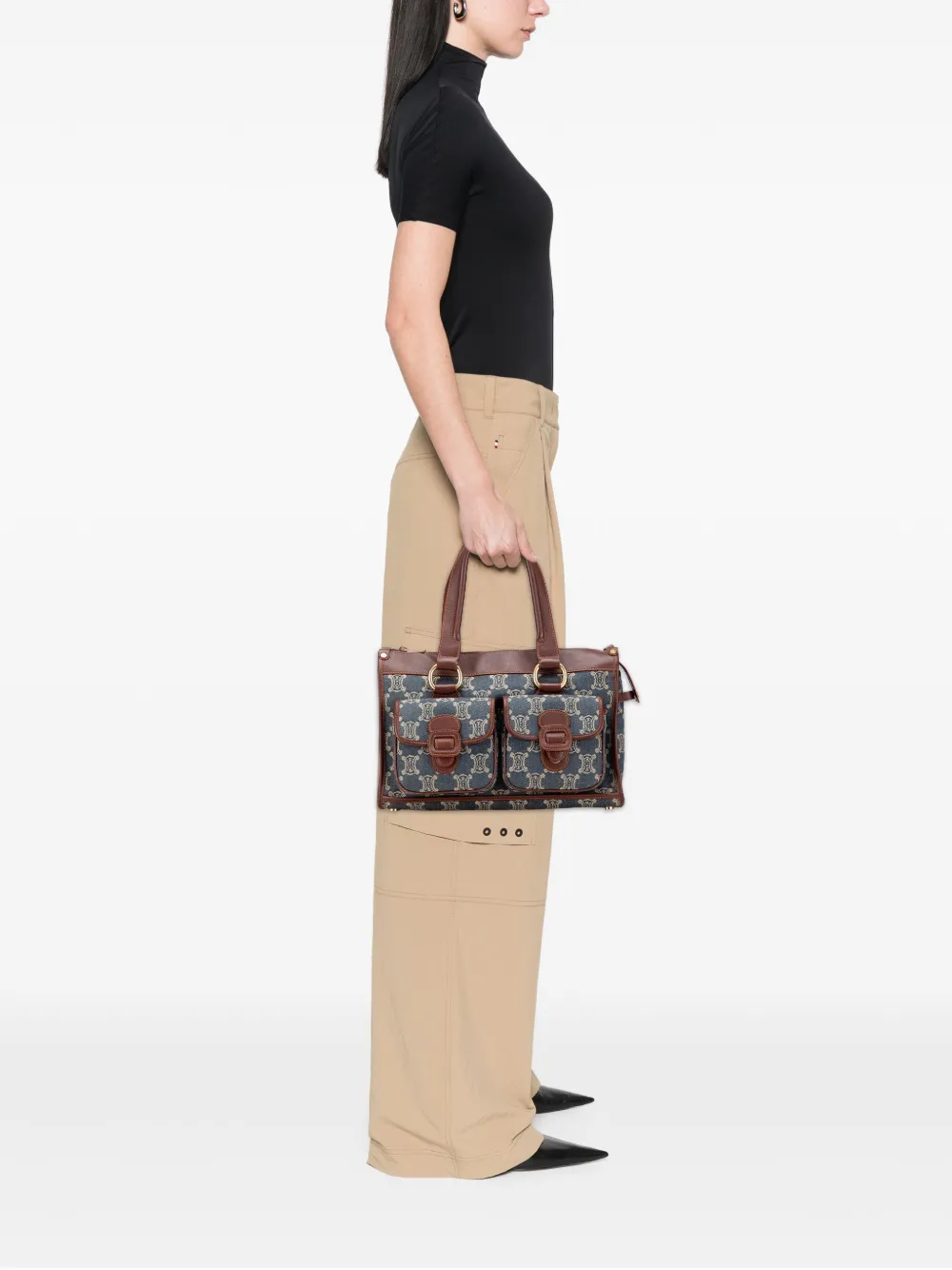 Celine Pre-Owned 2010 Macadam Denim tote bag | Pre-Owned | Image 2