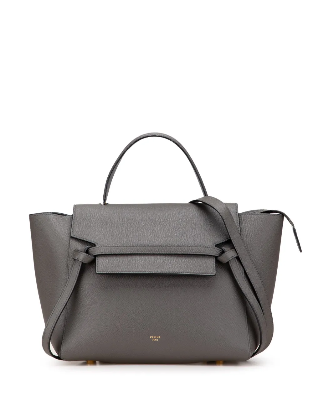 Celine Pre-Owned 2017 Mini Grained Calfskin Belt Bag satchel | Grey | Image 1