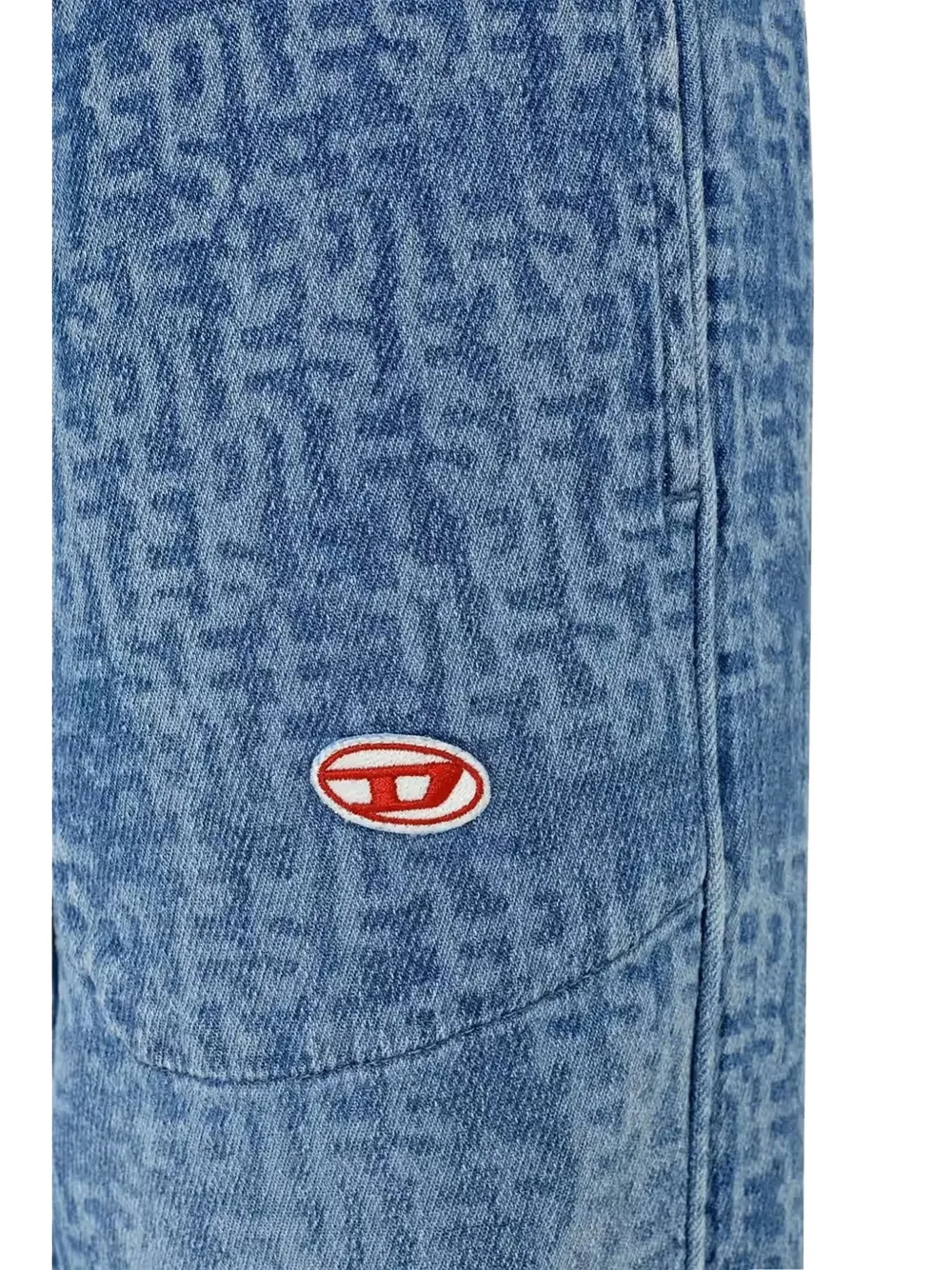 Diesel D-Martians-Ne trainingsbroek met logopatch Blauw