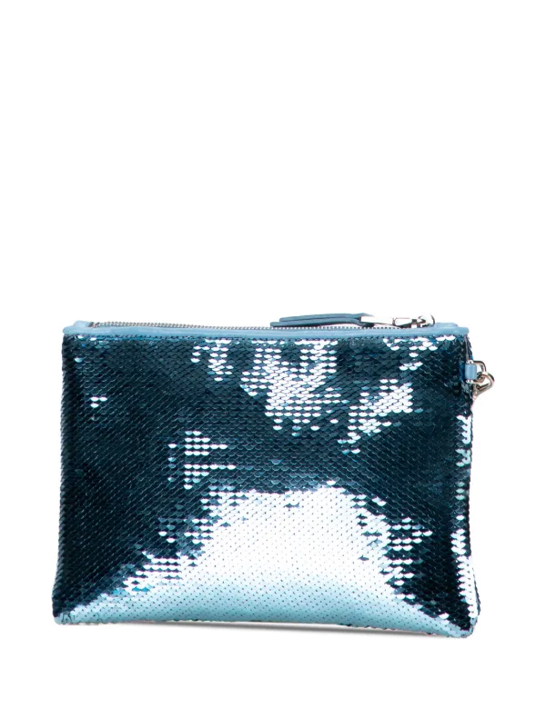 Miu Miu クラッチバッグ 青 スパンコール Miu Miu Pre-Owned 2010-2025 スパンコール クラッチバッグ