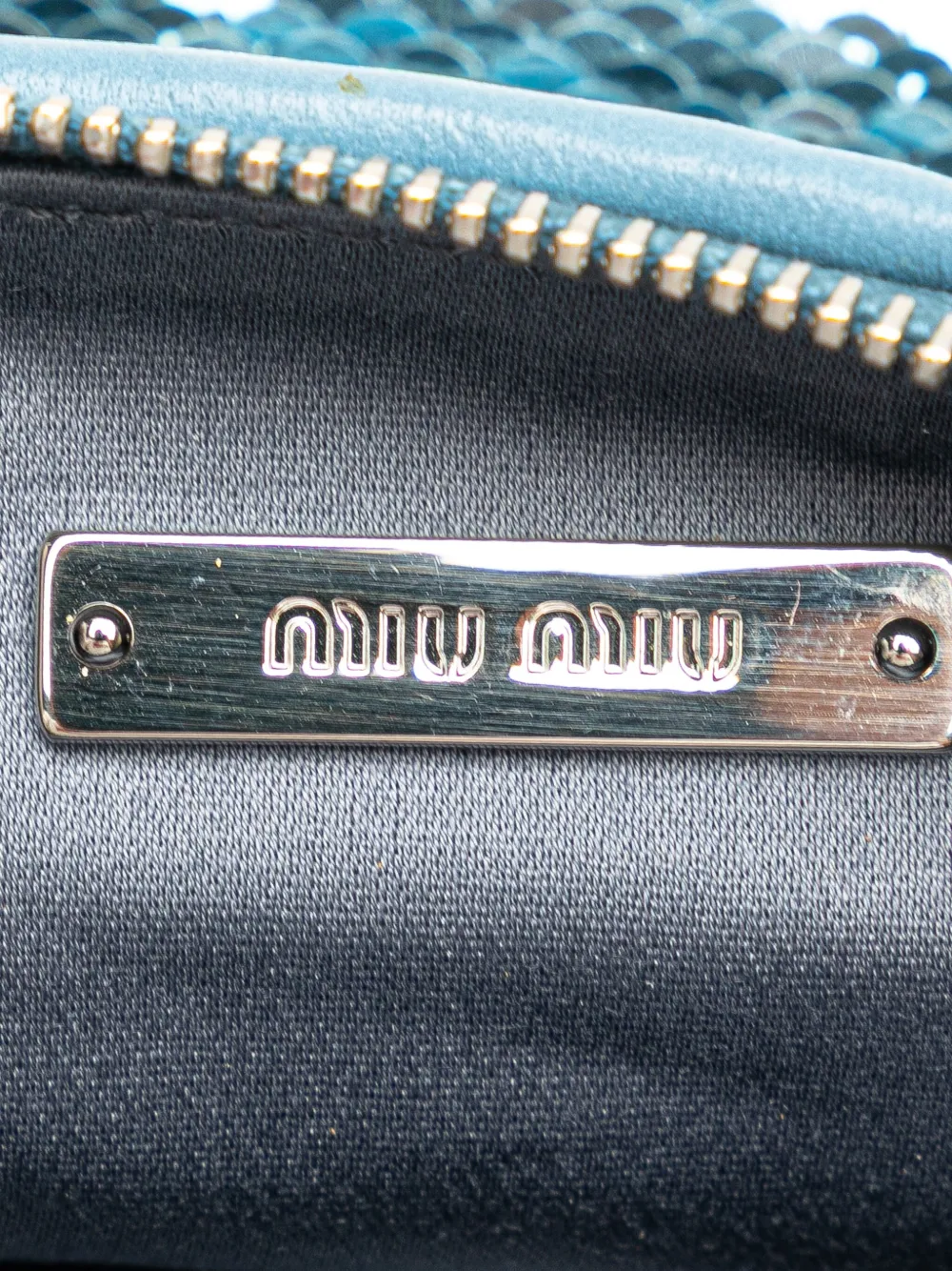 Miu Miu Pre-Owned 2010-2025 スパンコール クラッチバッグ | ブルー