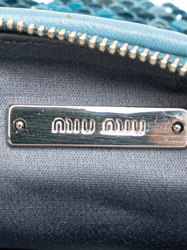 Miu Miu クラッチバッグ 青 スパンコール Miu Miu Pre-Owned 2010-2025 スパンコール クラッチバッグ