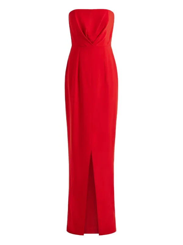 16Arlington Aeta Strapless-belted Maxi Dress in Red