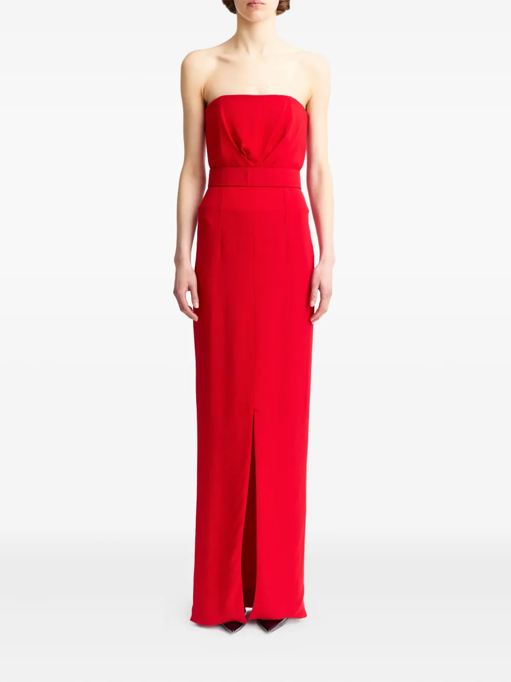 16Arlington Aeta strapless-belted maxi dress - Rood
