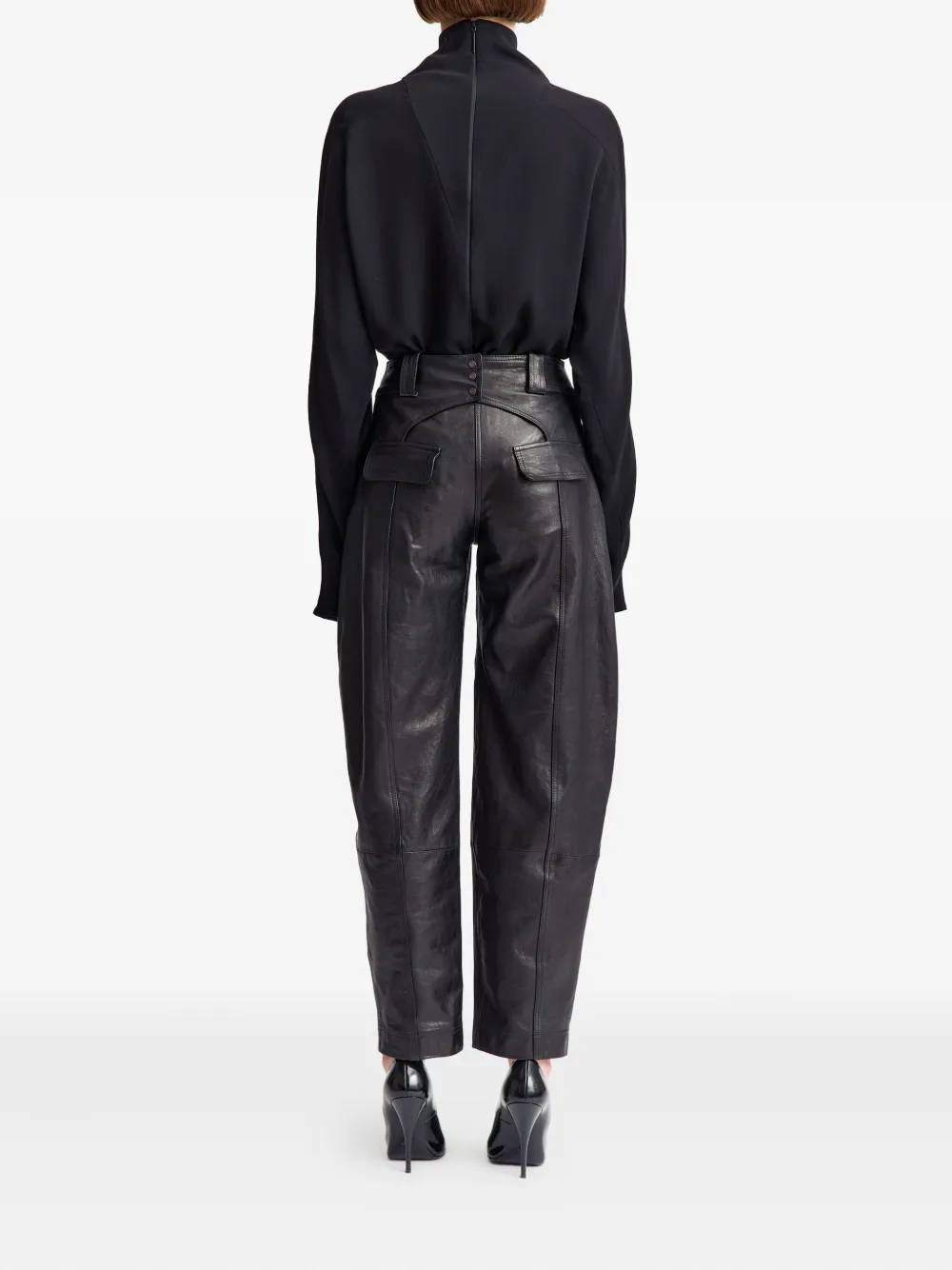 16arlington Leather Trousers In Black
