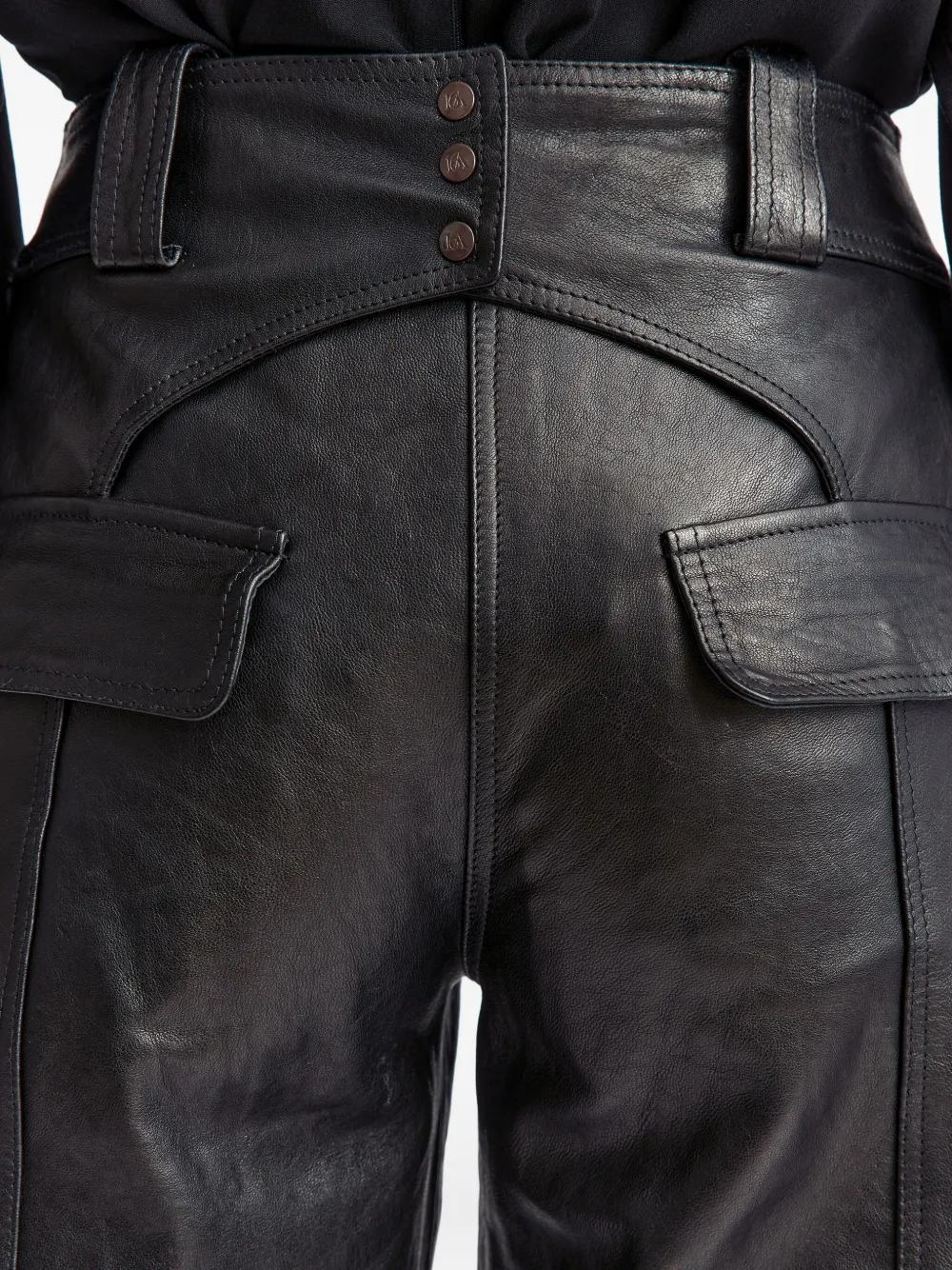 16arlington Leather Trousers In Black