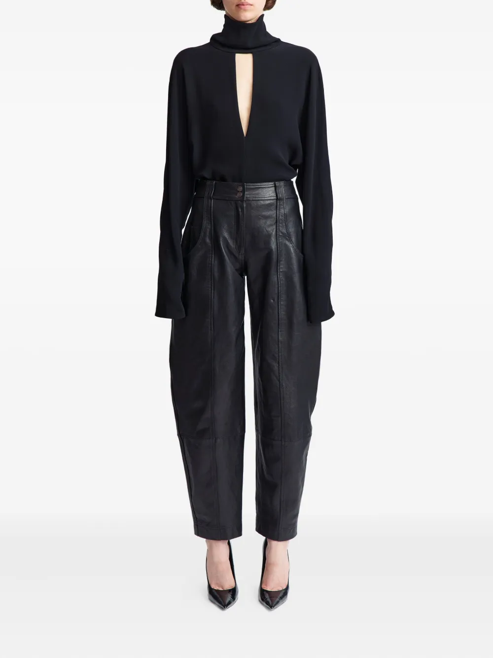 16Arlington Alcea leather trousers - Zwart