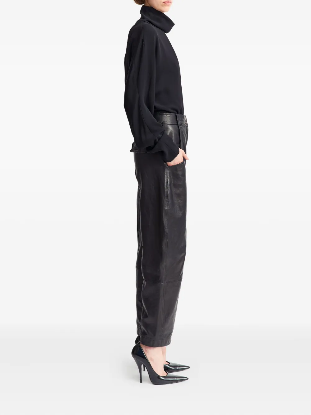 16arlington Leather Trousers In Black