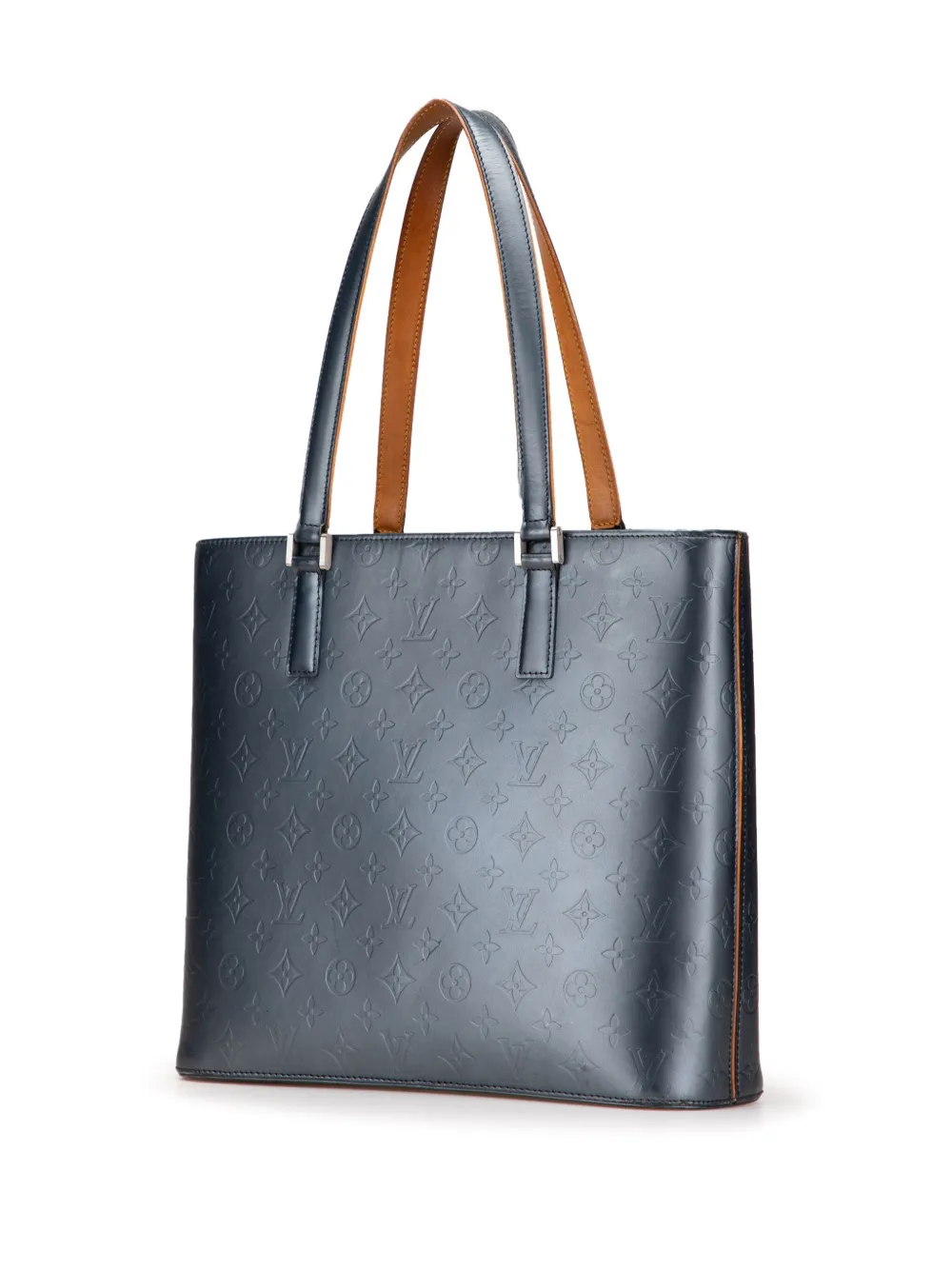 Pre-owned Louis Vuitton 2002 Monogram Mat Wilwood Tote Bag In Blue