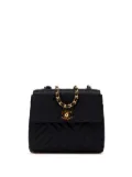 CHANEL Pre-Owned 1994-1996 Mini Square Diagonal Quilted Satin Single Flap crossbody bag - Black