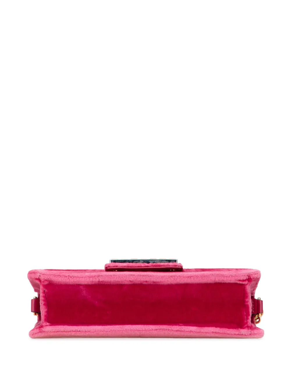 Pre-owned Gucci 2016-2025 Crystal Gg Velvet Broadway Crossbody Bag In Pink