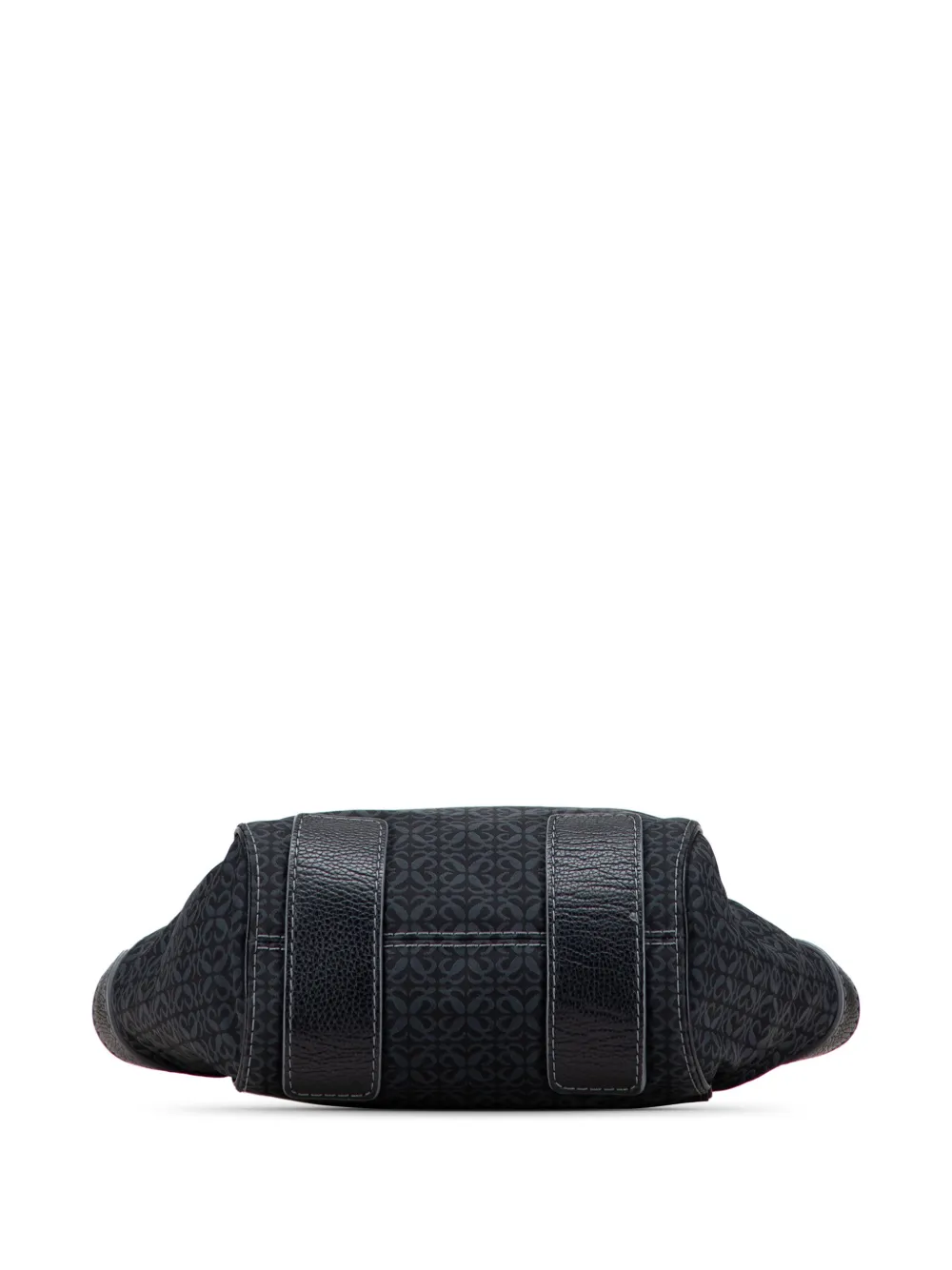 Pre-owned Loewe 2007 Anagram Canvas Tote Bag In Black