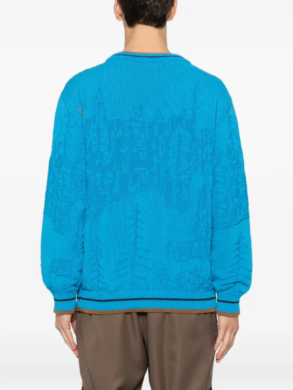 Kiko Kostadinov Fitz Embroidered Sweater | Blue | FARFETCH JO