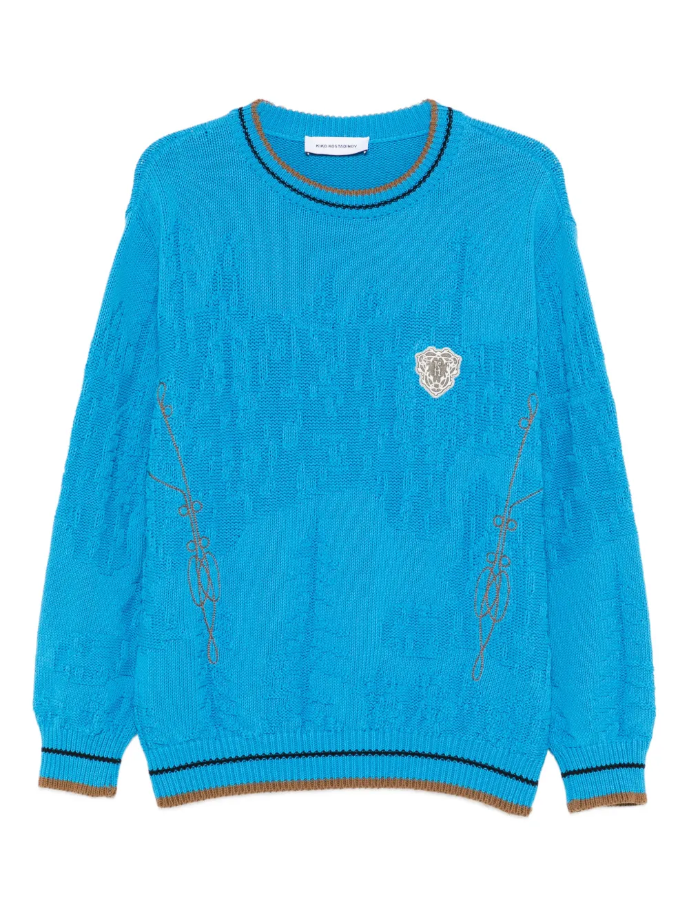 Kiko Kostadinov Fitz embroidered sweater - Blu