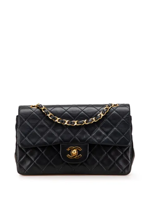 CHANEL Pre-Owned bolsa de hombro Double Flap clásica pequeña de piel de cordero 1989-1991