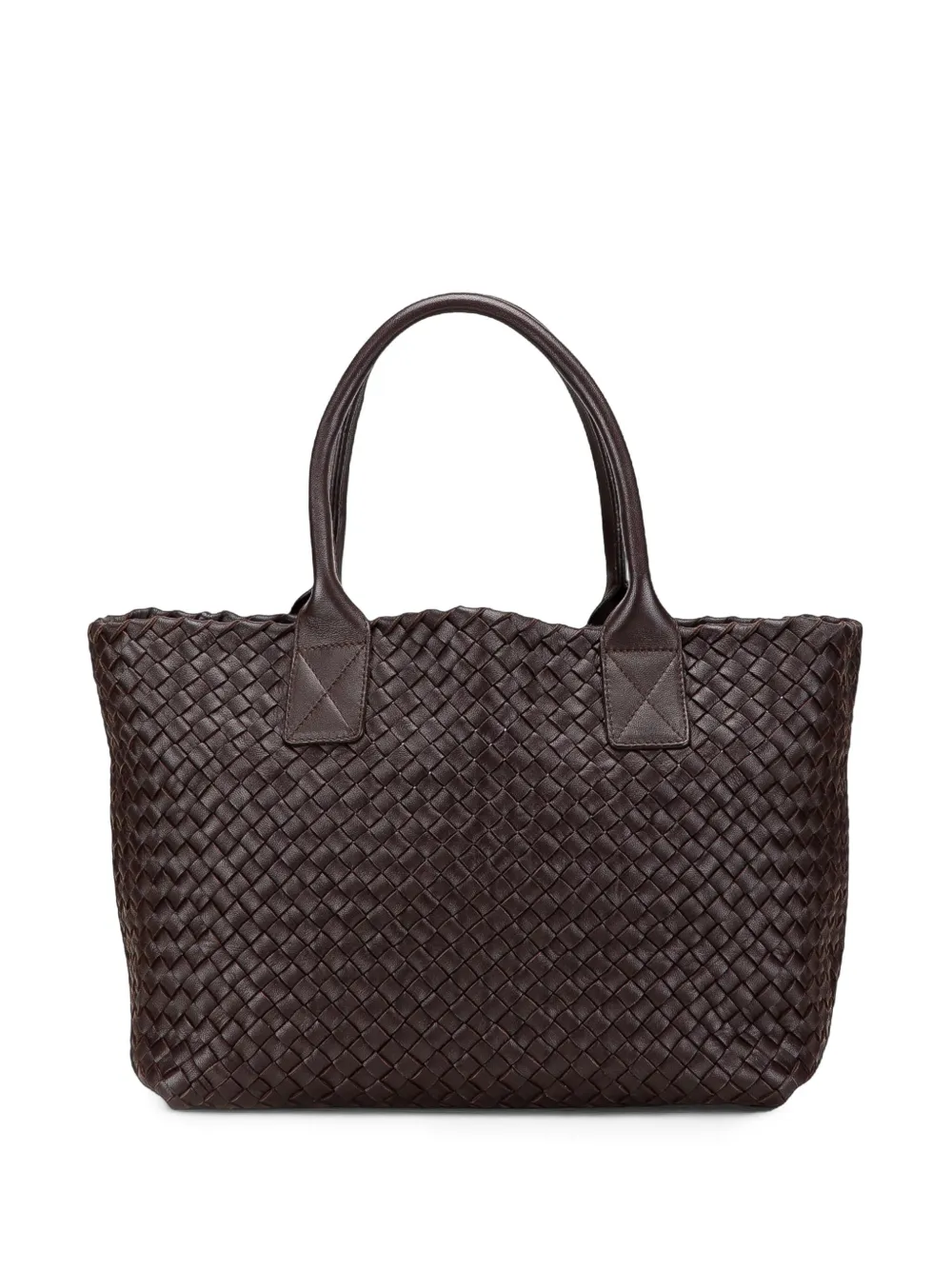 Bottega Veneta Pre-Owned 2012-2025 Lambskin Intreccio Cabat tote bag | Brown | Image 1