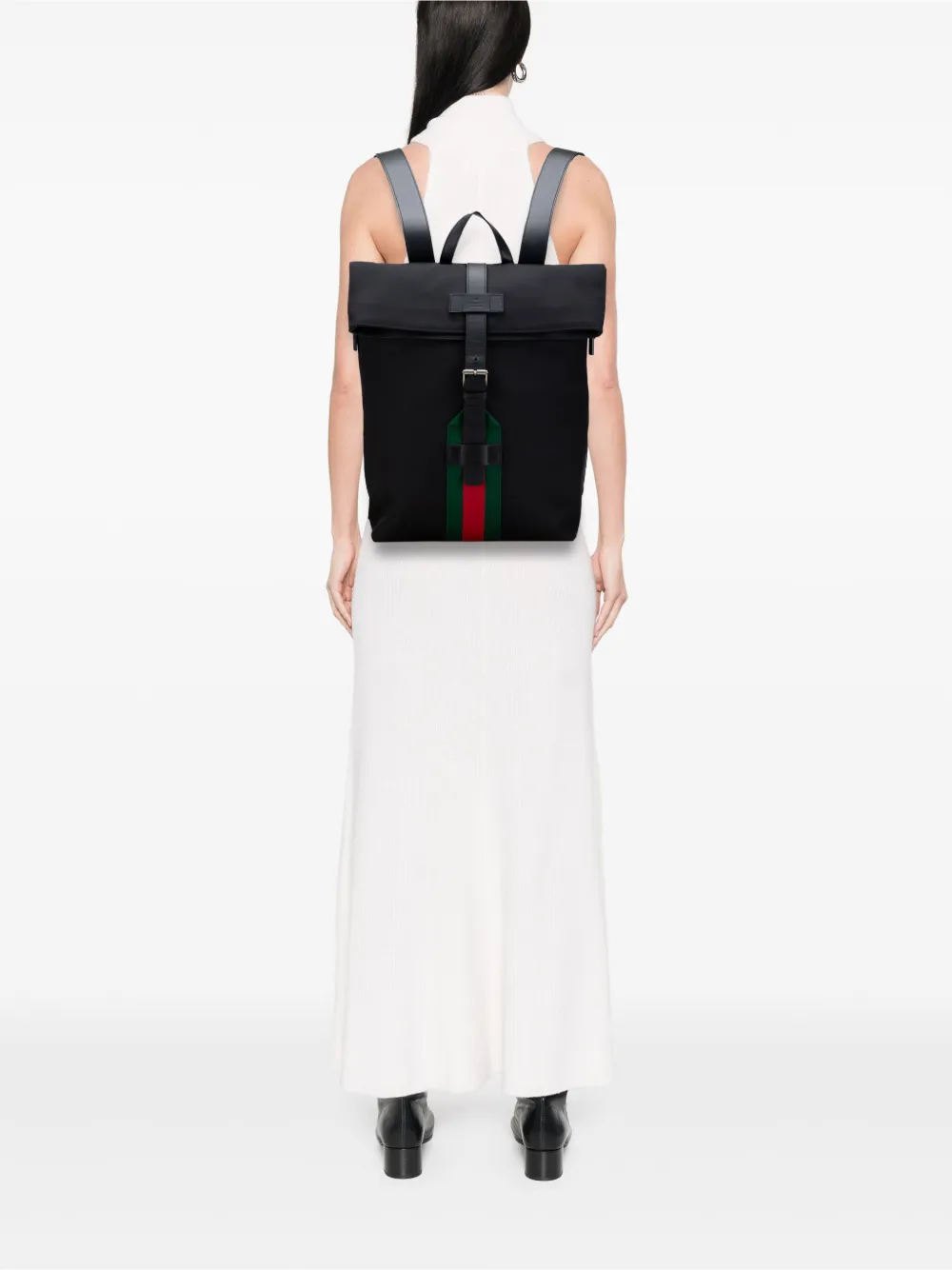Gucci Pre-Owned 2016-2025 Canvas Techno Web Fold Over backpack | Pre-Owned | Image 2