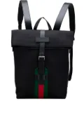 Gucci Pre-Owned 2016-2025 Canvas Techno Web Fold Over backpack - Black
