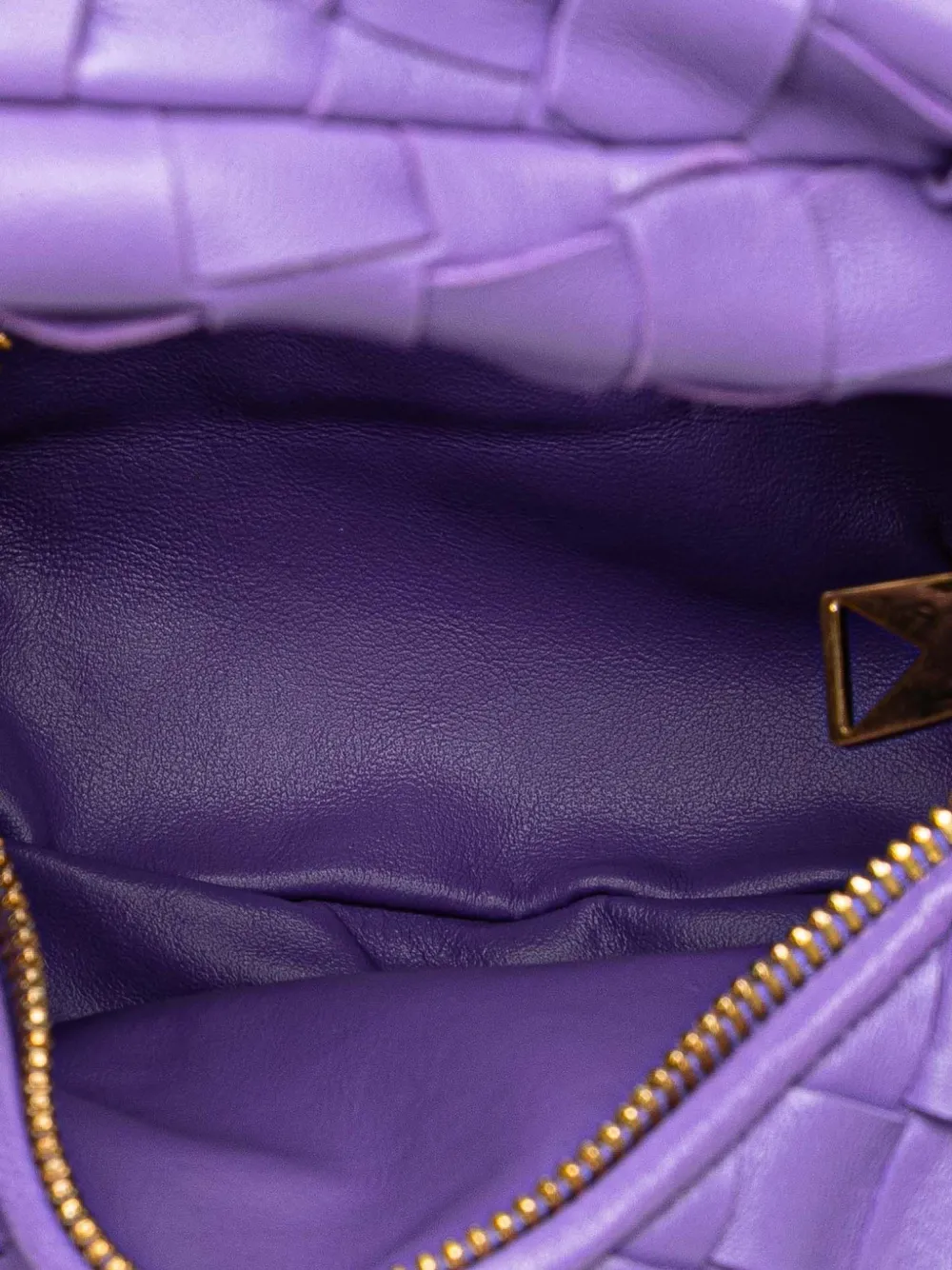 Pre-owned Bottega Veneta 2012-2025 Mini Nappa Intrecciato Jodie Hobo Bag In Purple