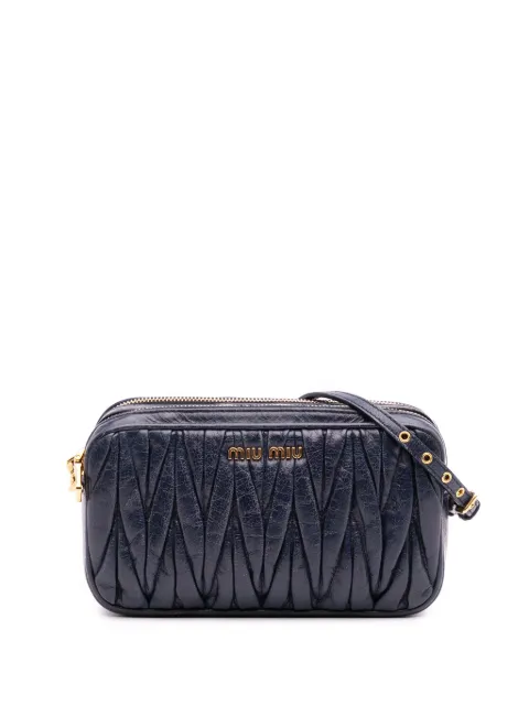 Miu Miu Pre-Owned 2010-2025 Nappa Matelasse Double Zip crossbody bag