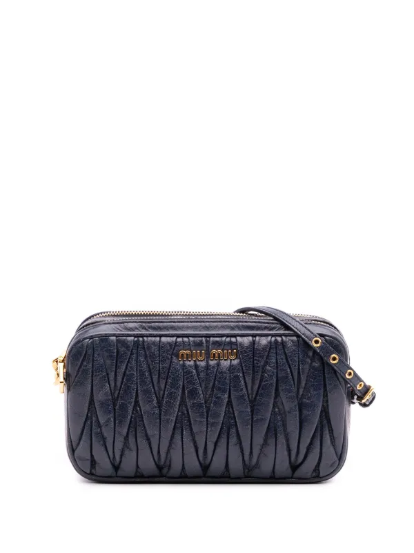 Miu Miu Pre-Owned 2010-2025 Nappa Matelasse Double Zip