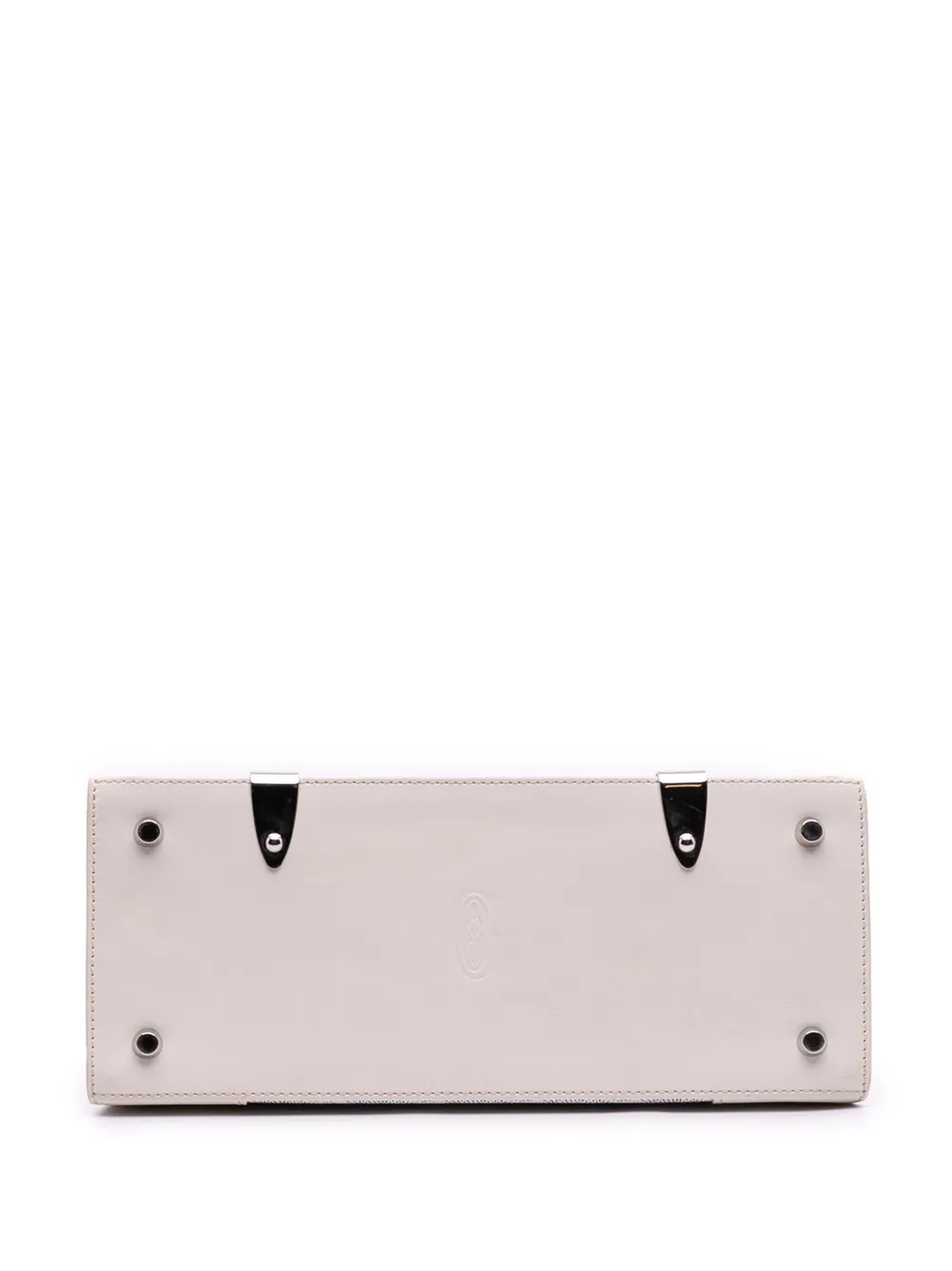 Pre-owned Goyard 2017 Ine Saigon Structured Pm Satchel In White