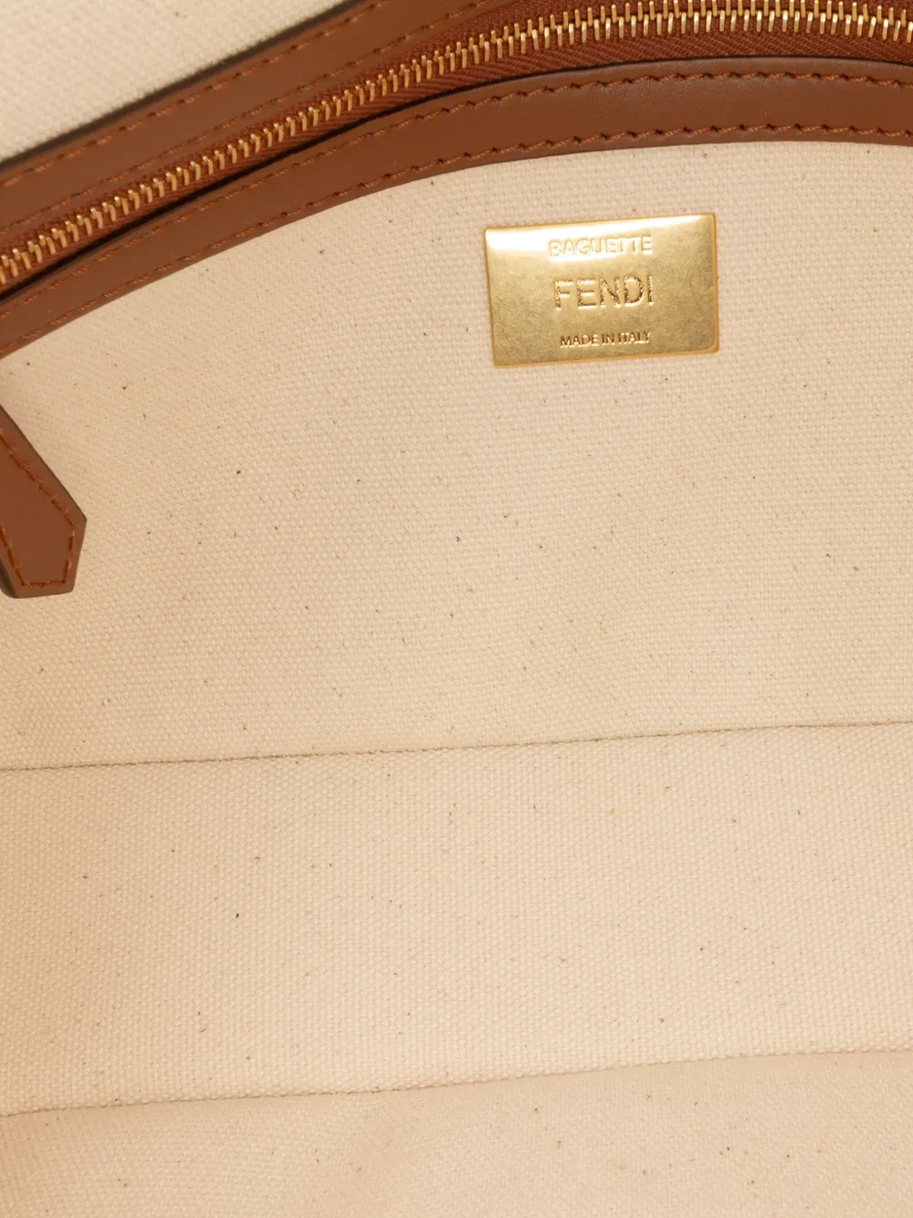 Pre-owned Fendi 2000-2010 Zucca Canvas Embroidered Baguette Satchel In Brown