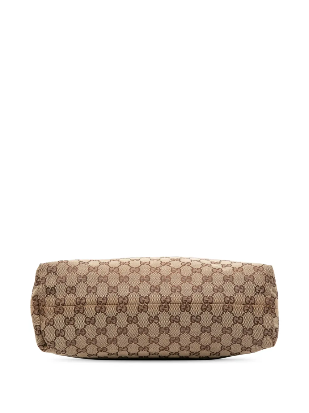 Pre-owned Gucci 2016-2025 Medium Gg Canvas Icon Bit Satchel In Brown
