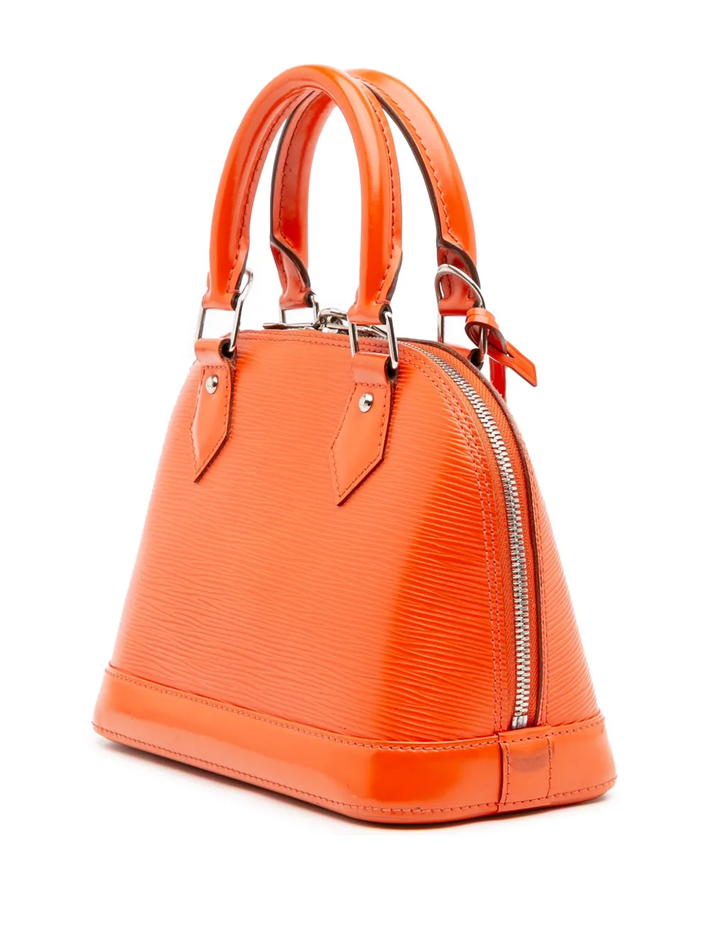 Pre-owned Louis Vuitton 2013 Epi Alma Bb Satchel In Orange