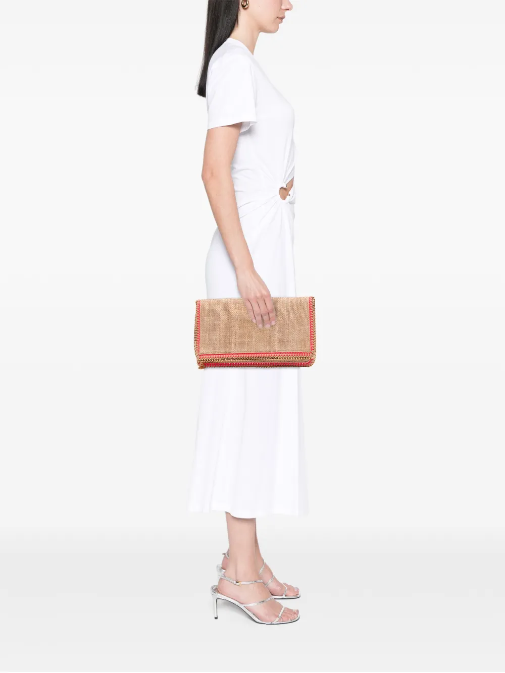 Stella McCartney Pre-Owned 2019-2020 Raffia Falabella Fold Over clutch bag | Pre-Owned | Image 2