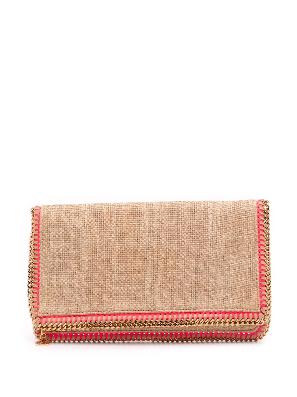 Stella McCartney Pre-Owned 2019-2020 Raffia Falabella Fold Over clutch bag | Brown | Image 1