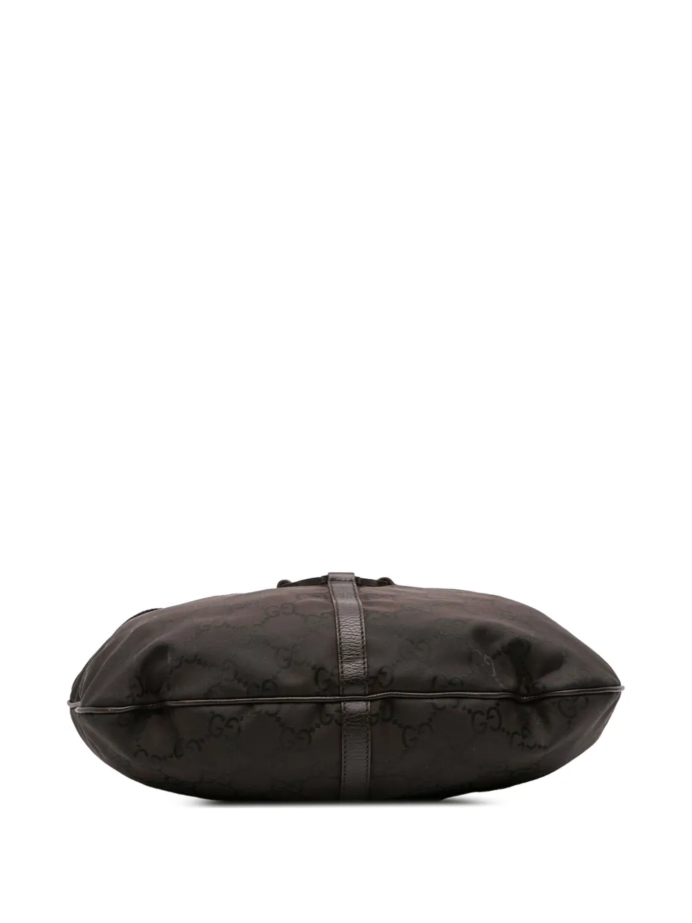 Pre-owned Gucci 2016-2025 Gg Nylon Reins Hobo Bag In Brown