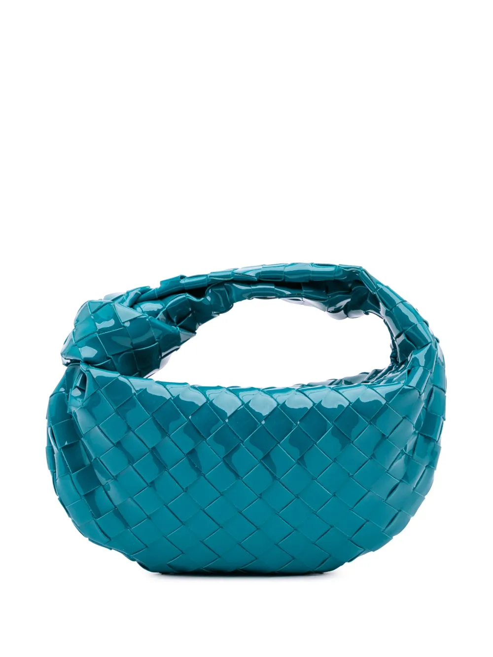 Bottega Veneta Pre-Owned 2012-2025 Mini Patent Intrecciato Jodie hobo bag | Blue | Image 1