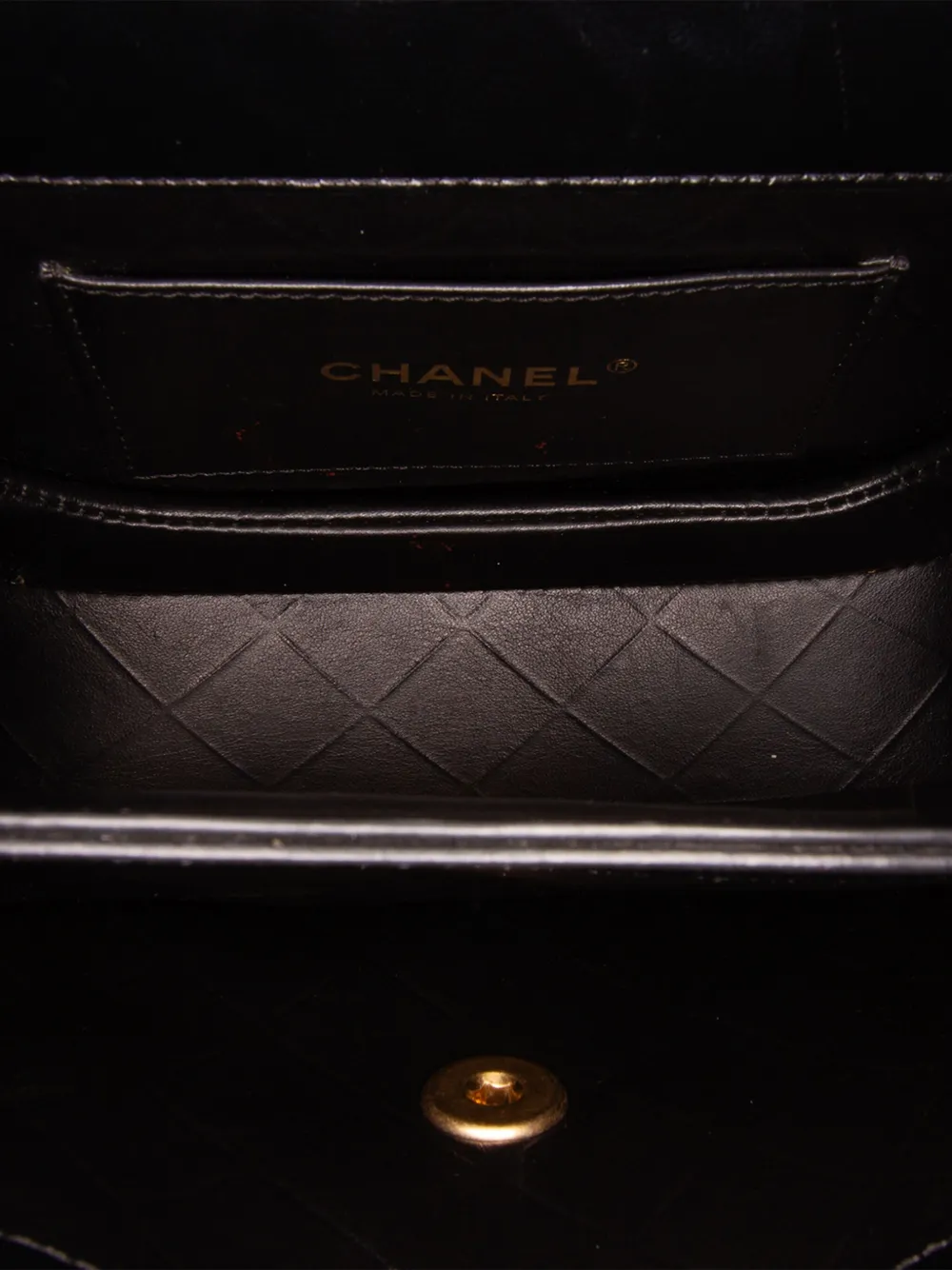 Pre-owned Chanel 2021-2025 Cc Quilted Calfskin Round Moon Messenger Flap Crossbody Bag In Black