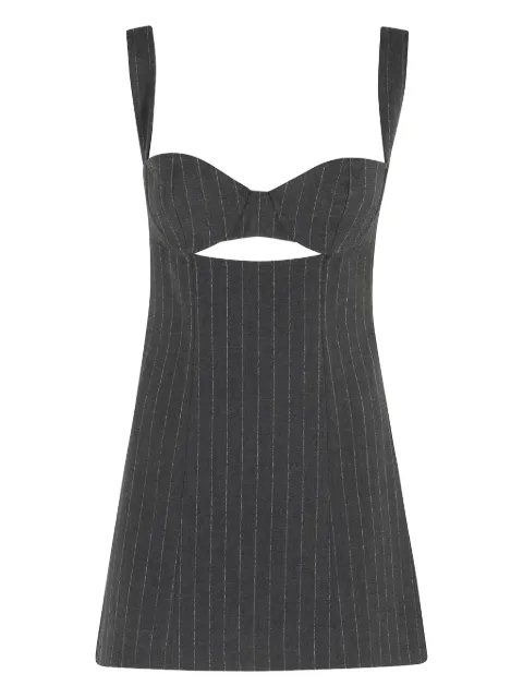 Retrofete Ariya cutout pinstripe mini dress